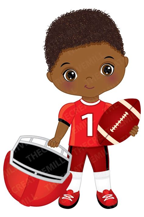 American Football Clipart Vector Football Clipart Black Boy Clipart