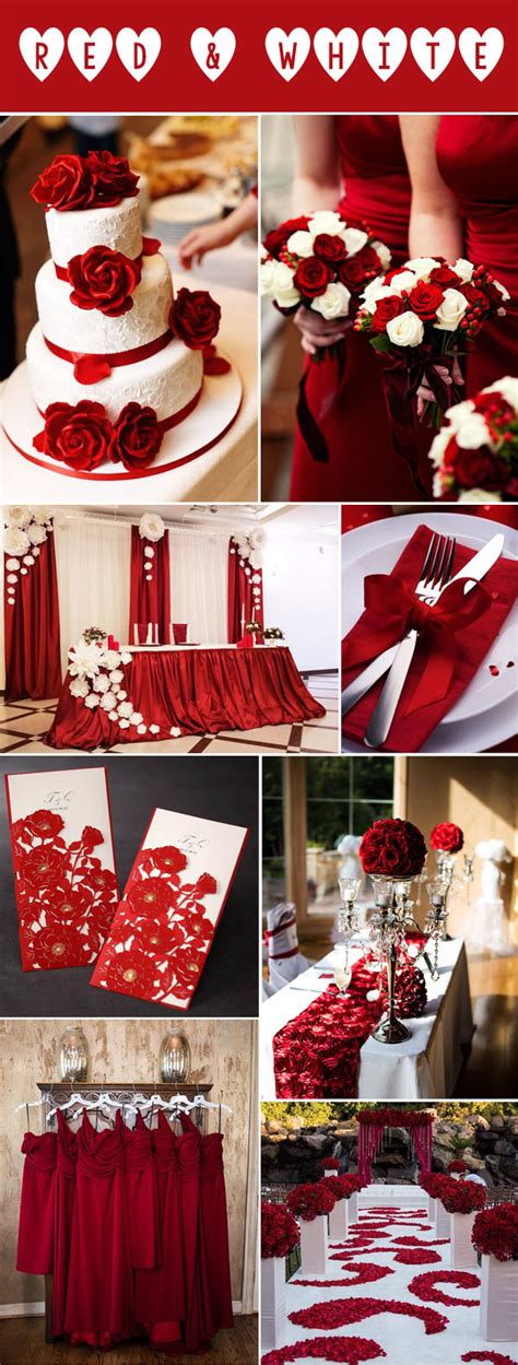 Red And White Wedding Centerpieces