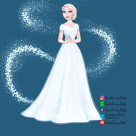 Elsa Wedding Dress By Puertoricanbelle On Deviantart Disney Bride Disney Elsa Disney Wedding