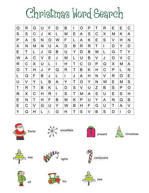 5 Best Printable Christmas Word Search Worksheets Adult