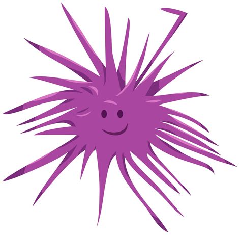 Funny Sea Urchin Cartoon Animal Character 1942493 Vector Art At Vecteezy