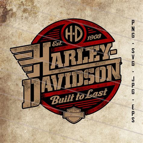 Vintage Harley Davidson Svg Retro Harley Davidson Logo Svg Etsy