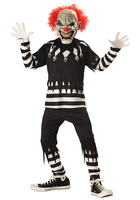 Boys Psycho Clown Costume Kids Halloween Scary Clown Costumes