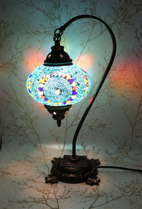 Multicolour Turkish Moroccan Style Mosaic Table Lamp Lampshade Large