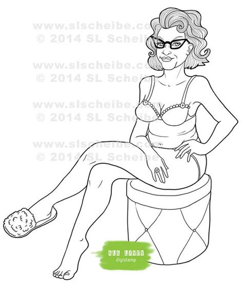 Digistamp Sexy Mom Hot Mama Digital Stamp Underwear Instant