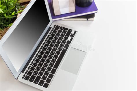 Laptop With Blank Screen Stock Photo Image Of Portable 68091046