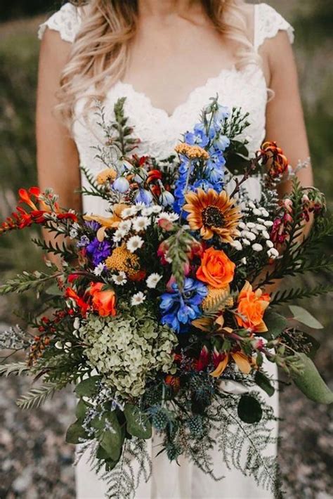 33 Wildflower Wedding Bouquets Not Just For The Country Wedding Boho