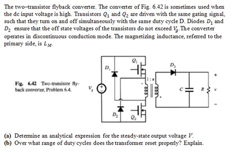 The Two Transistor Flyback Converter The Converter