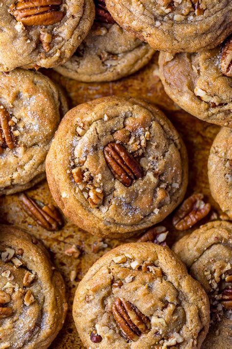 In a large skillet, melt the butter over medium heat. Brown Butter Pecan Cookies are thick, chewy, and crunchy!