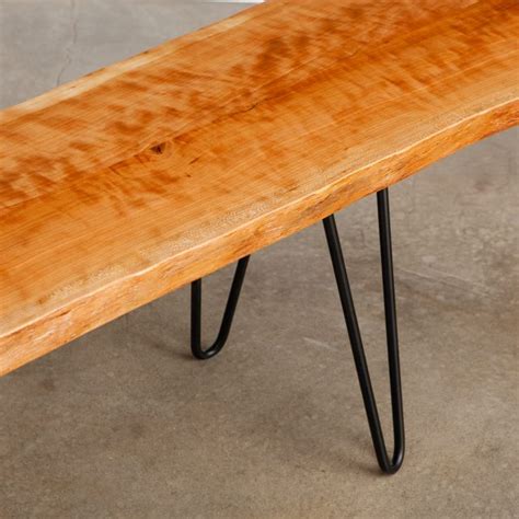 Cherry Bench No 341 Elko Hardwoods Modern Live Edge Furniture Dining And Coffee Tables