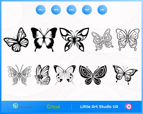 Butterfly SVG Butterfly Silhouette Butterfly Clipart | Etsy