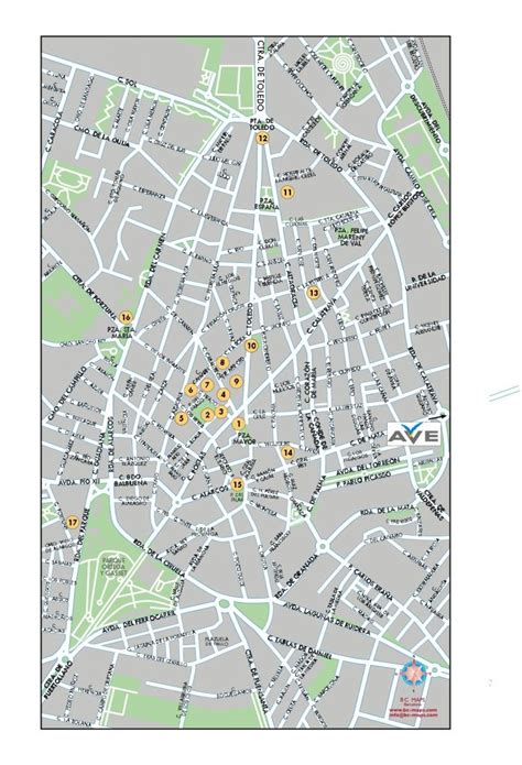 Mapa Vectorial De Ciudad Real Illustrator Eps Formato Editable Bc Maps
