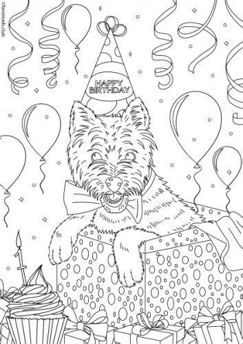 Kids love dogs and dream of having their own puppy. Cats and Dogs - Birthday Dog | Horse coloring pages ...
