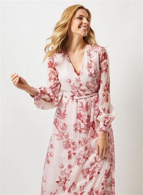 Pink Floral Long Sleeve Maxi Dress Dorothy Perkins Pink Floral Maxi