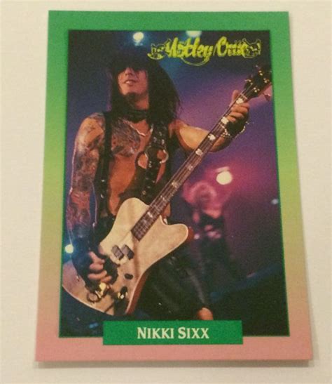 Nikki Sixx Motley Crue Trading Card 1991 Rockcards By Brockum Etsy Motley Crue Nikki Sixx