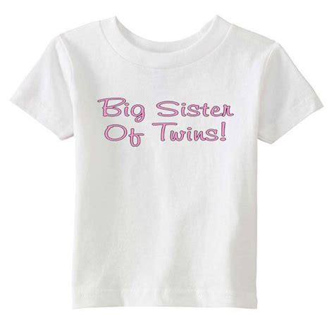 Big Sister Of Twins Tee New Sister Of Twins Big Sister Of Etsy
