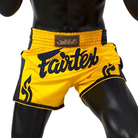 Fairtex Yellow Slim Cut Muay Thai Boxing Shorts Bs1701