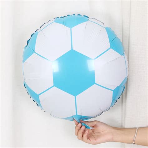 18inch Footballsoccer Foil Balloon Blueredblack Ballons Globos For