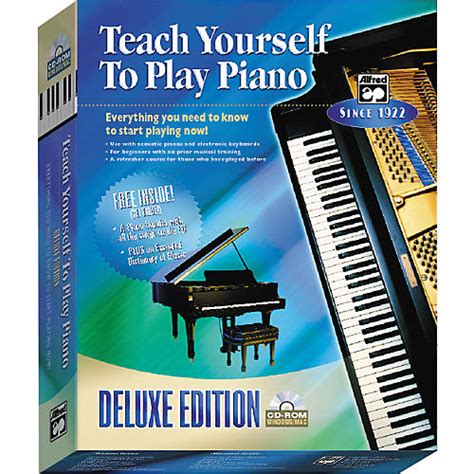 Alfred Teach Yourself To Play Piano Deluxe Edition Cd Rom Musicians