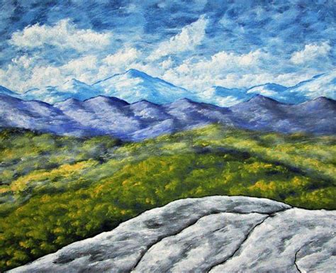 A View Of The Blue Mountains Of The Adirondacks Original Etsy