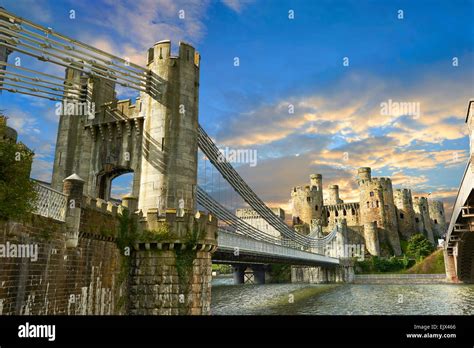 The Medieval Conwy Castle Or Conway Castle Built 1283 For Edward I