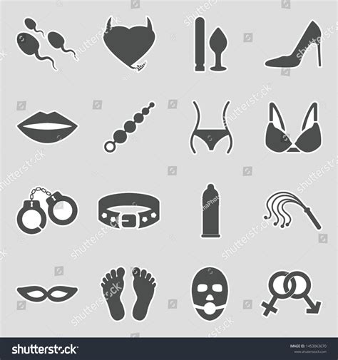 Vektor Stok Sex Fetish Icons Sticker Design Vector Tanpa Royalti 1453063670 Shutterstock