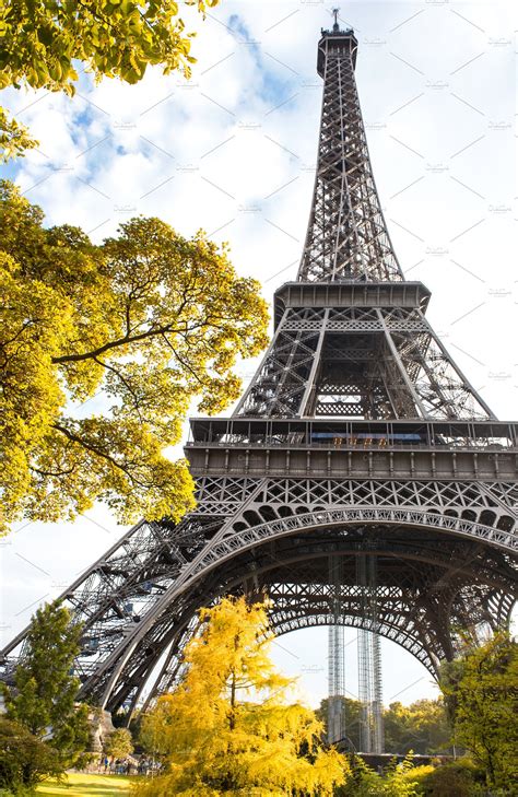 Eiffel Tower Paris In Autumn ~ Nature Photos ~ Creative Market