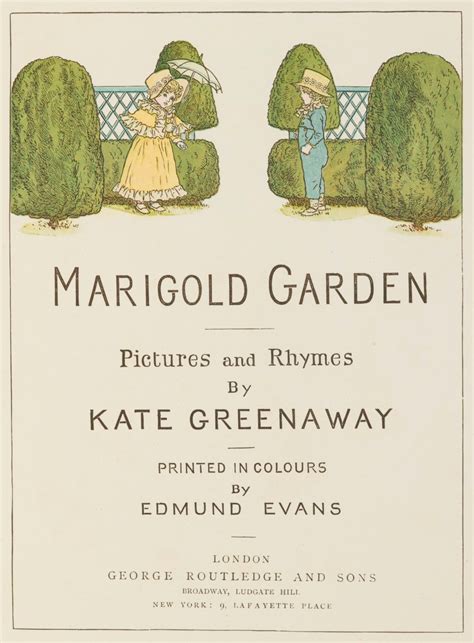 Illustration To Title Page Of Kate Greenaway Marigold Garden Works Of Art Ra Collection