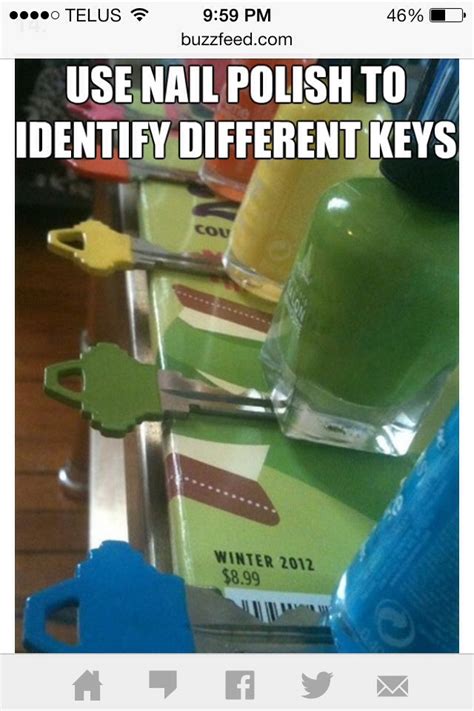 Identify Your Keys In Colour With Nail Polish Musely