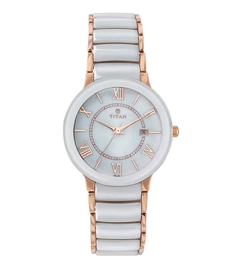 Meticulously designed, the titan raga women's watch is an epic timepiece that is. TITAN Ladies Ceramic White-Rose Gold Watch (95016Wd02 ...