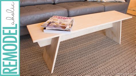 Diy Modern Angled Leg Plywood Bench Building Tutorial