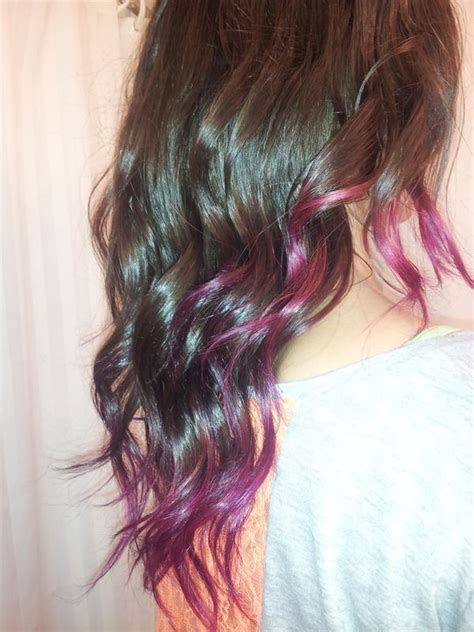 Curly Purple Dip Dye Purple Dip Dye Good Hair Day Curly Hair Styles