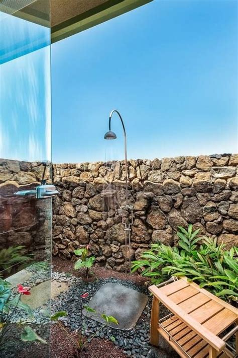 Private Outdoor Shower Hawaii Outdoor Hawaiian Homes Outdoor Shower