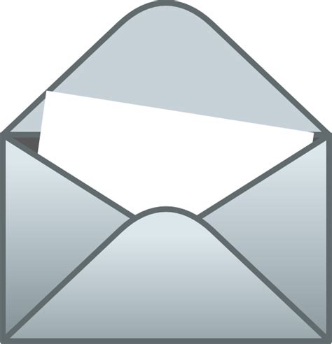 Envelope With White Letter Clip Art At Vector Clip Art