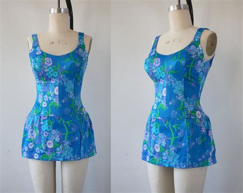 vintage 1960s swimsuit 60s one piece bathing suit 60s swim etsy