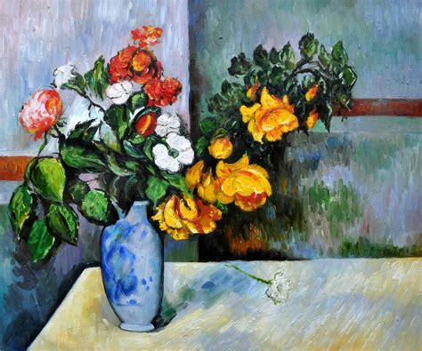 Cezanne Still Life Flowers In Vase Reproduction Paul Cezanne