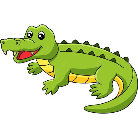 Premium Vector Crocodile Cartoon Colored Clipart Illustration