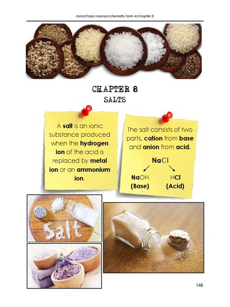 Studysmart chemistry form 4 chapter 8 : Chemistry Module Form 4 (8) | Salt (Chemistry) | Nitrate