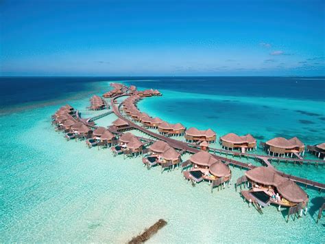 Constance Halaveli Resort North Ari Atoll Maldives Overwater Villa Aerial View Travoh