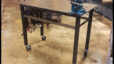 Building A Welding Table With Vise Wheels Basic Design Youtube