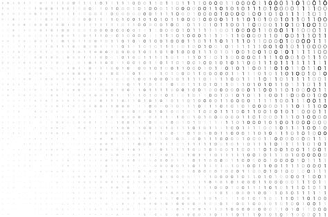 Free Vector Digital White Background With Binary Code Numbers