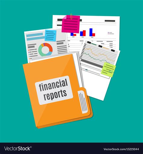 Financial Report Concept Business Background Vector Image
