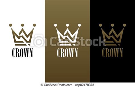 Ornamental Crown Line Logo Template Illustration Design Vector Eps 10