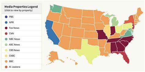 Maps Of The Most Popular News Outlets In Each State Map Popular News