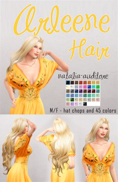 Arleene Hair Natalia Auditore On Patreon Sims Hair The Sims 4