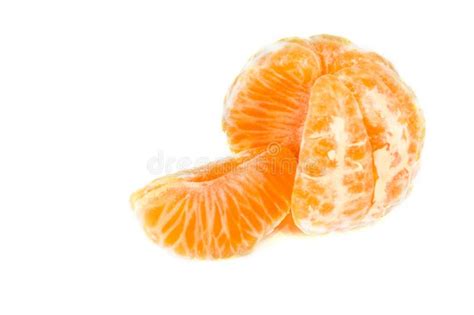Orange Mandarins Tangerine Peel Or Mandarin Slice Isolated On White