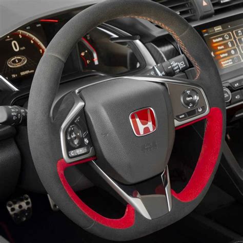 Genuine Honda 2020 Blackred Alcantara Steering Wheel Civic Type R