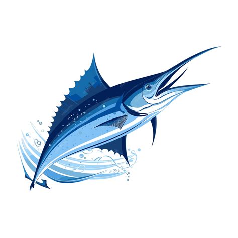 Premium Vector Blue Marlin Fish Vector Illustration