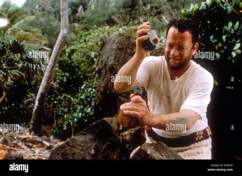 Cast Away Year 2000 Director Robert Zemeckis Tom Hanks Stock Photo Alamy