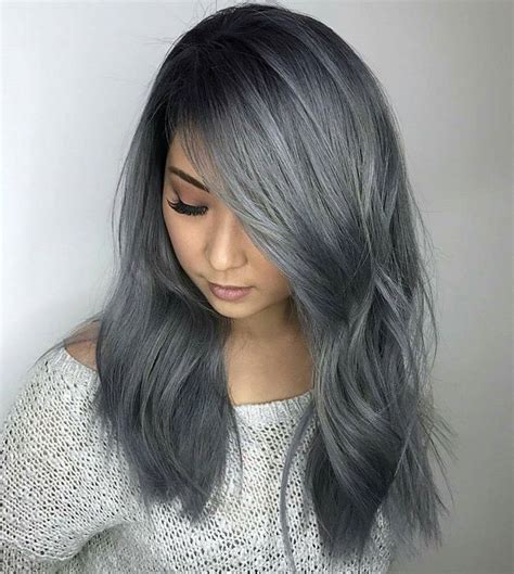 Behind The Gorgeous Slate Grey Stunning Colour Silver Ombre